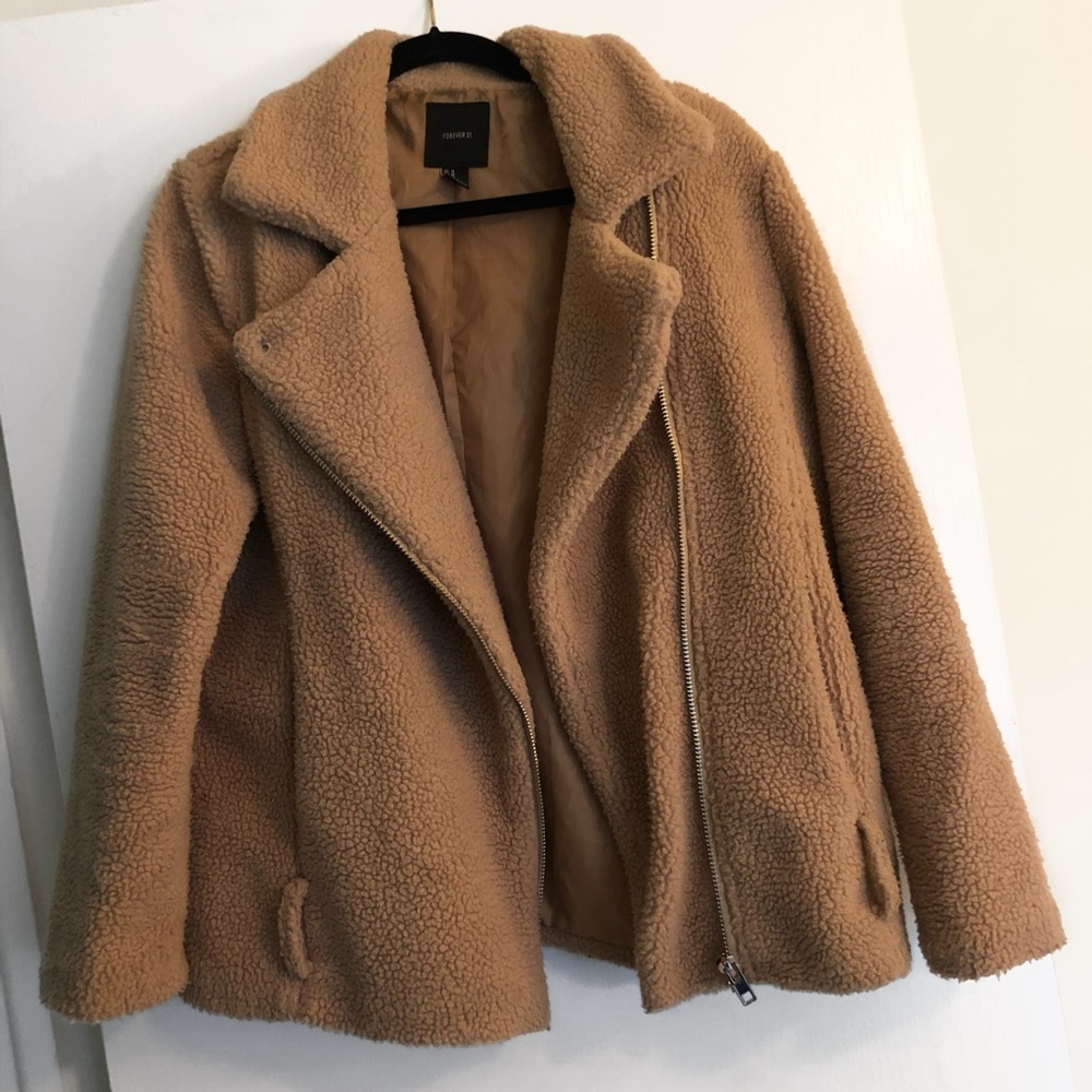 Moto Style Teddy Jacket